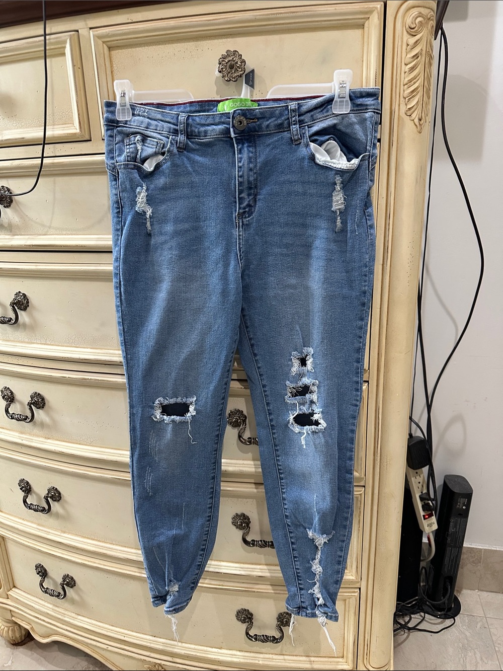 GOGO Ripped Light Blue Women's Jeans